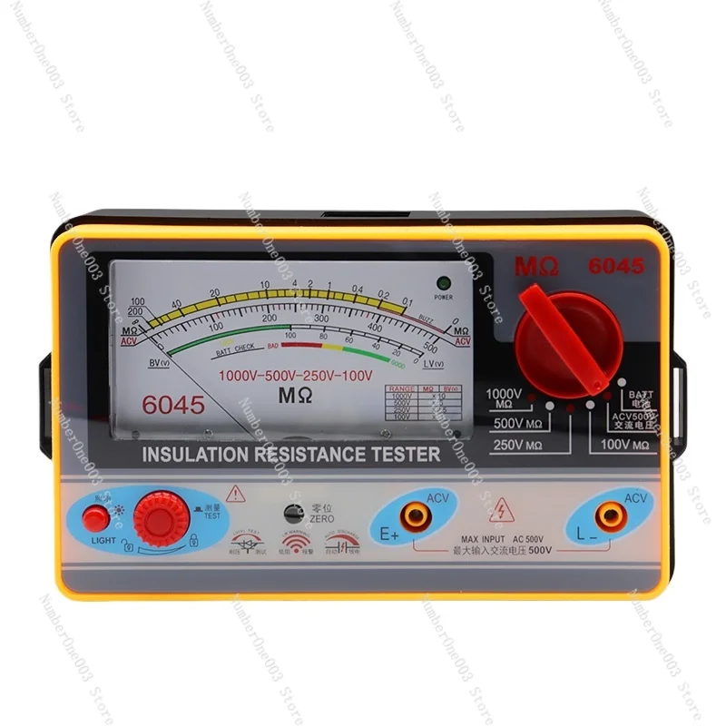 Voltmeter Insulation Resistance Tester, Shake Meter, Mega Ohm Meter, Leakage Detection, TY6017, 6018, 6045