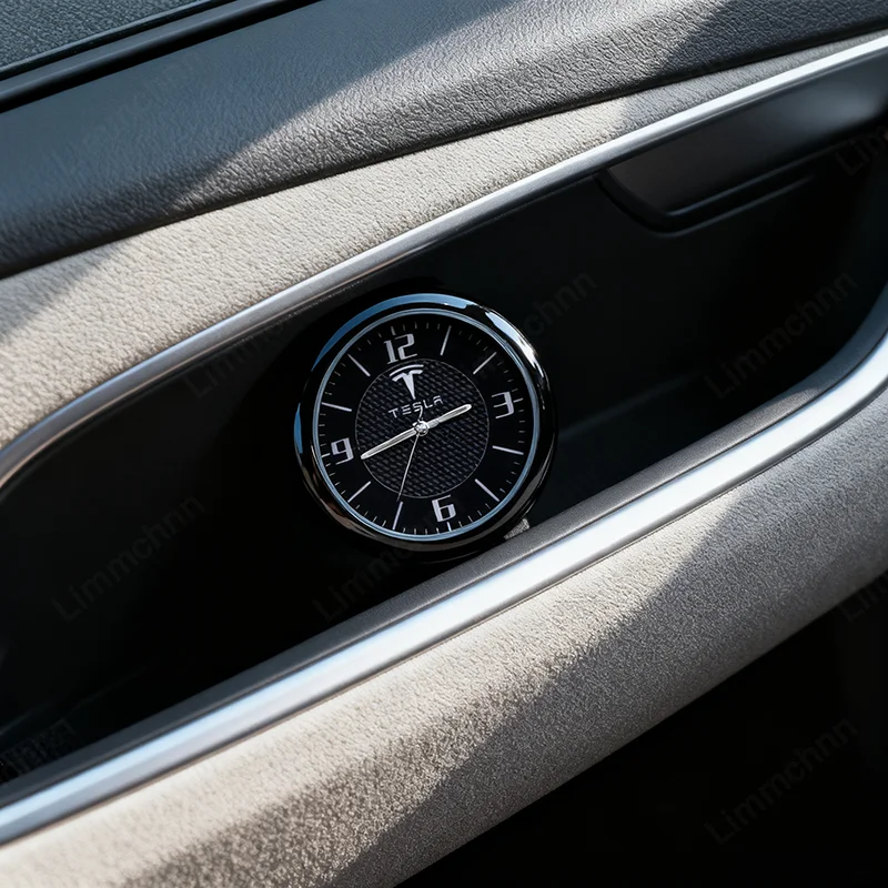 

Car Clock outlet Dashboard Air Clip Electronic Quartz Watch For Tesla Model 3 Model S Model X Model Roadster SpaceX Car Sticker
