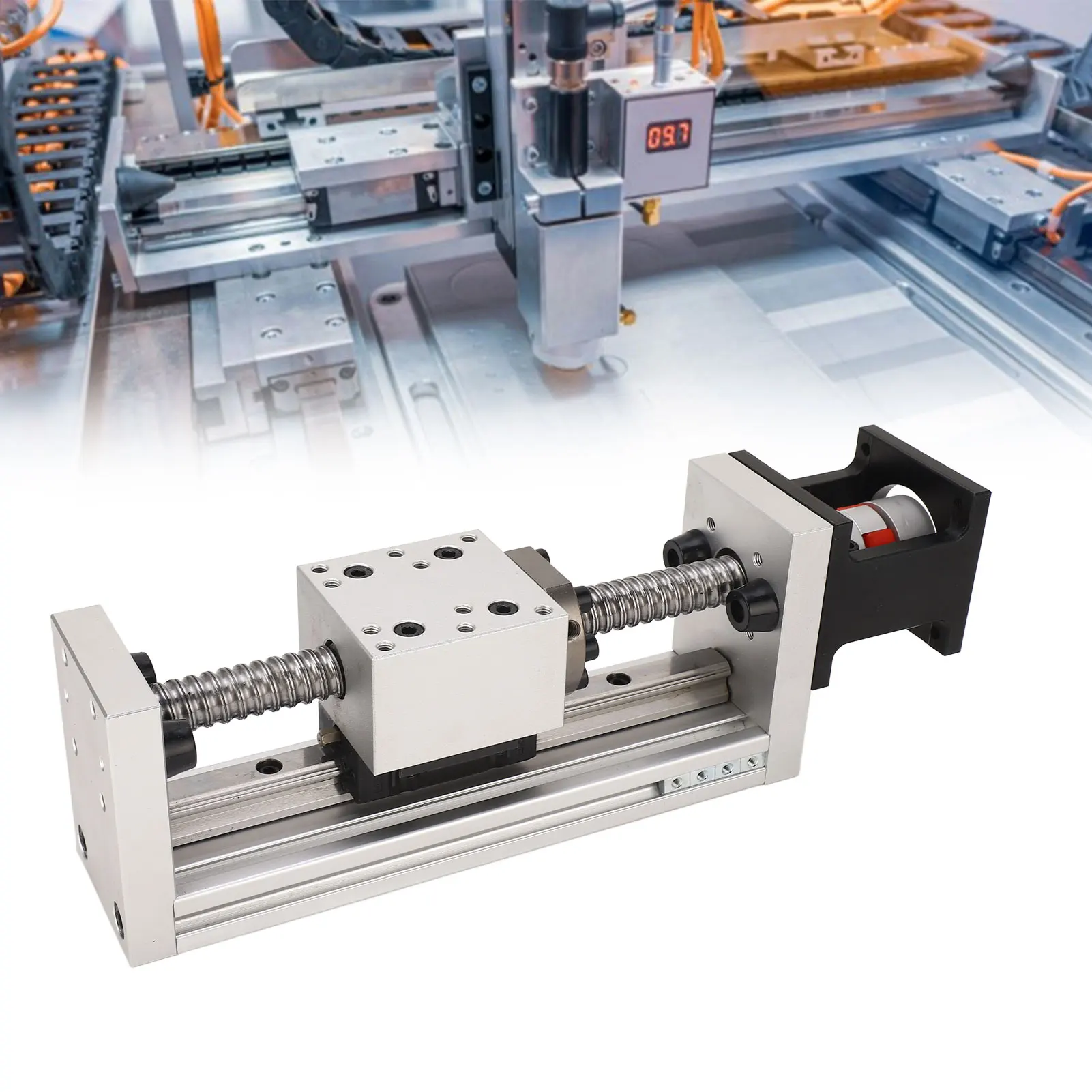 Ball Screw Slide Table 100mm Linear Guide Rail Slide Stage Table CNC Linear Stage Actuator