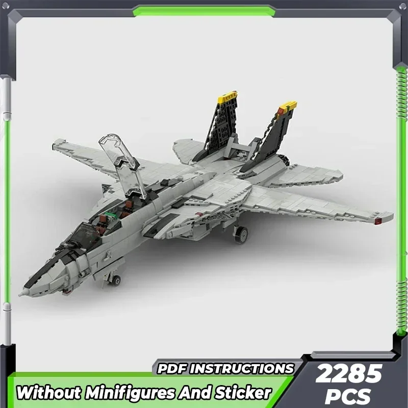 Moc Bouwstenen Militair Wapenmodel F-14 Tomcat Fighter-Technologie Modulaire Blokgeschenken Speelgoed Voor Kinderen Diy Sets Assemblage