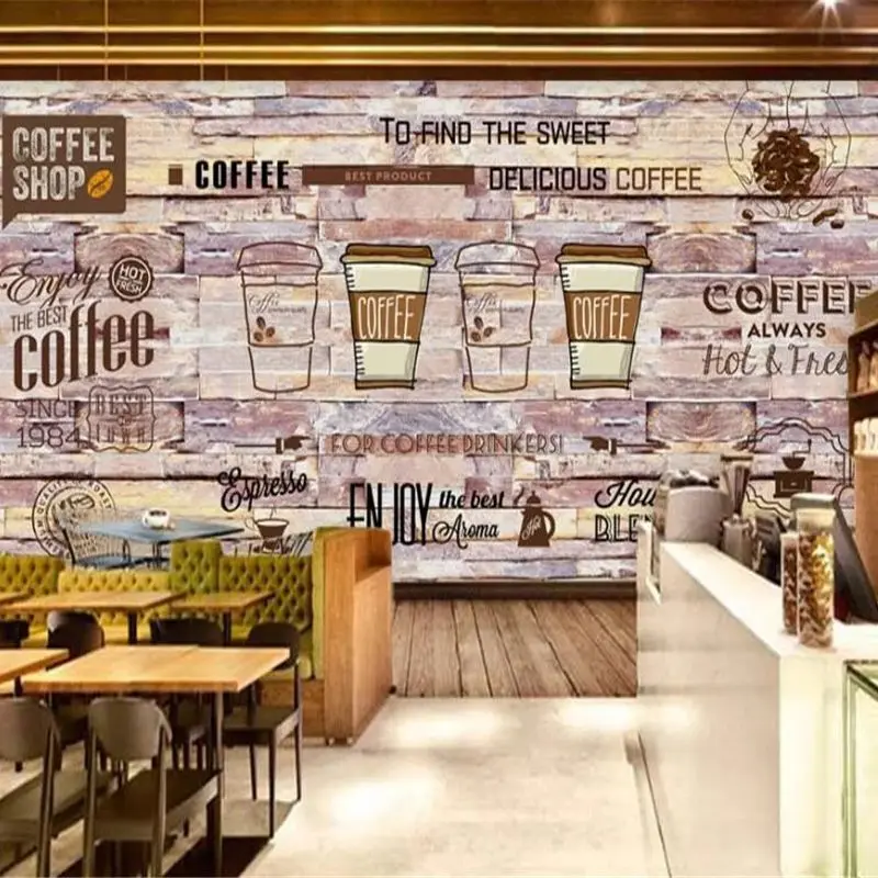 

beibehang Custom wallpaper 3d murals European and American stone wall coffee shop papel de parede mural TV background wall paper