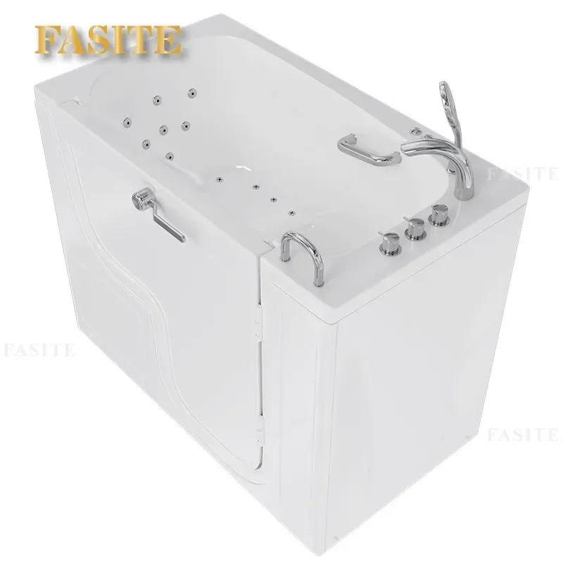 For Elderly Low Threshold Walk In Bathtub Acrylic Side Door Seated Non Slip Tub Bathroom Safety Accessible