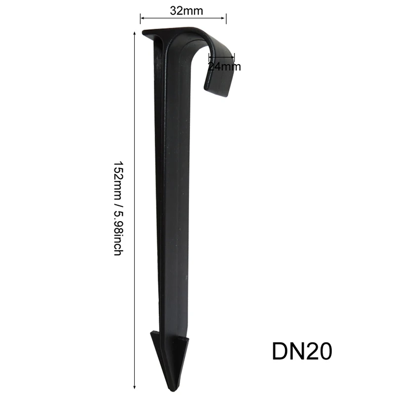 ABNL 50Pcs Dn20 Hold Down Ground Stakes For Irrigation Ldpe Hose Compatible Holding Down Securing Mini Irrigation Fittings