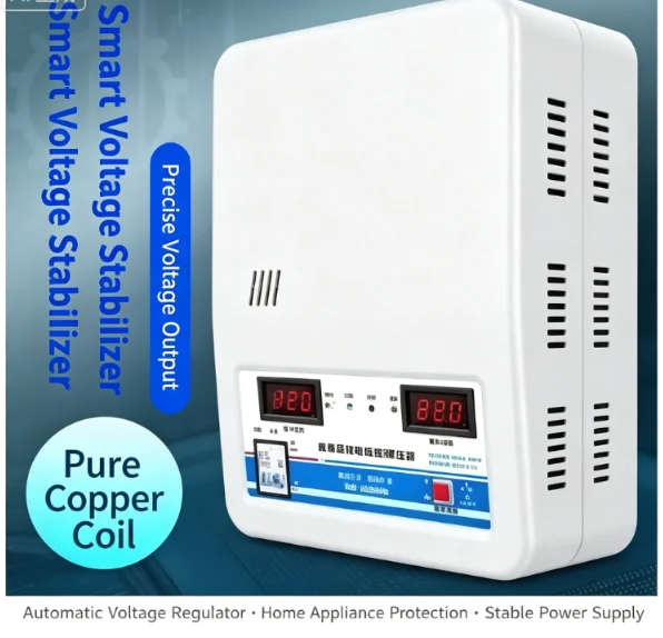 220V Automatic Voltage Regulator 15000W High‑Power Voltage Stabilizer for Household Home Appliance Voltage Stabilizing Use