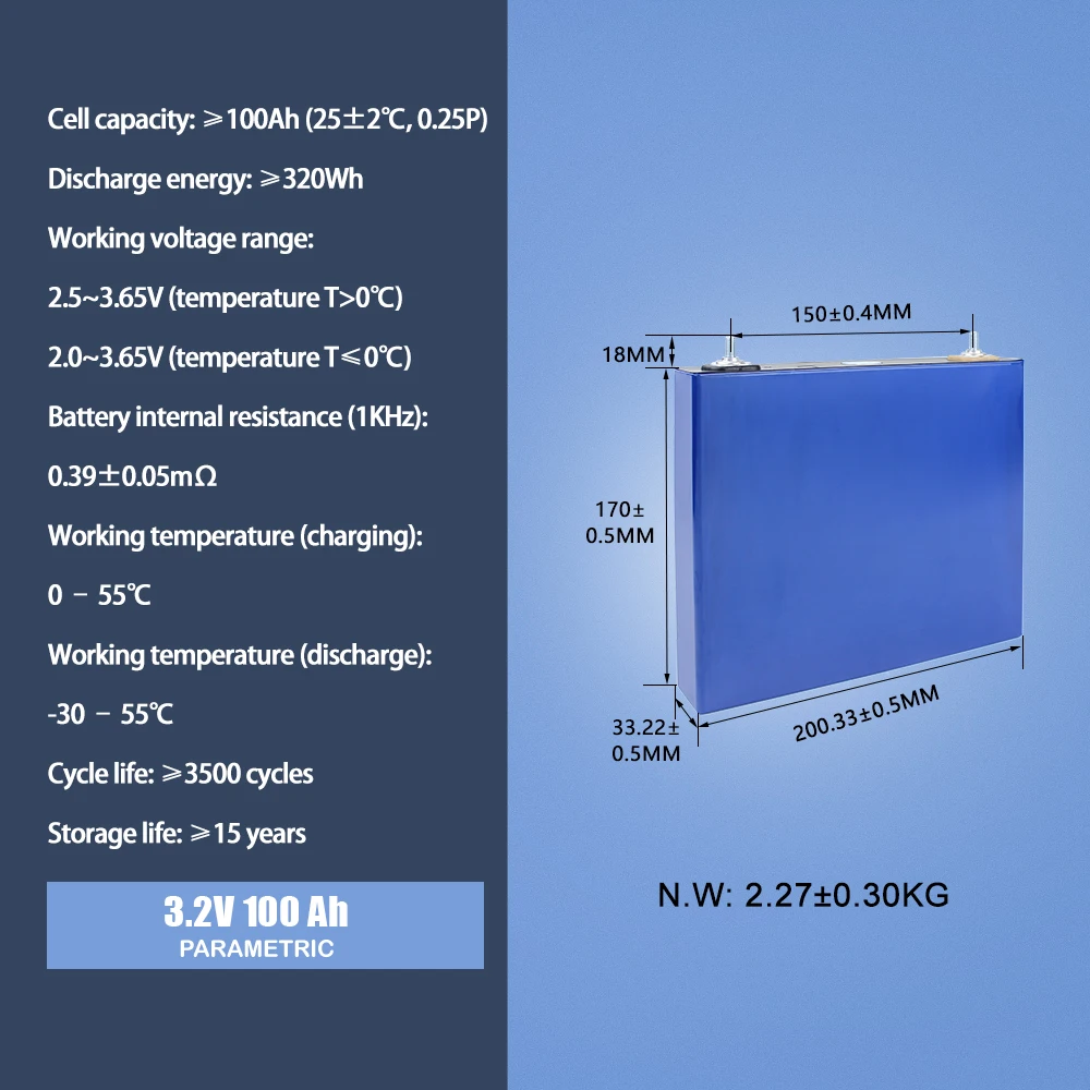 4 PCS CATL Lifepo4 3.2V 100Ah 173Ah 202Ah 228Ah 310Ah 4PCS Grade A Rechargeable Lithium Battery For EV RV Golf Car