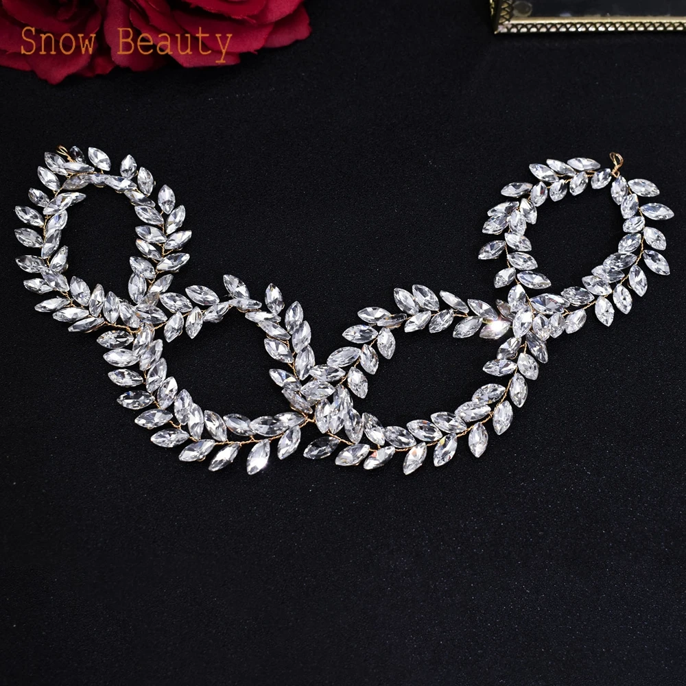 Dz006 Bruiloft Tiara Bruids Haaraccessoires Kristallen Hoofddeksels Vrouwen Hoofdtooi Feest Sieraden Bruiloft Strass Tiara Hoofdband