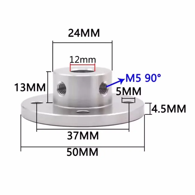 Suitable for flange coupling 2mm/3/4/5/6/8/10/12/ 16mm aluminum alloy optical axis fixing bracket