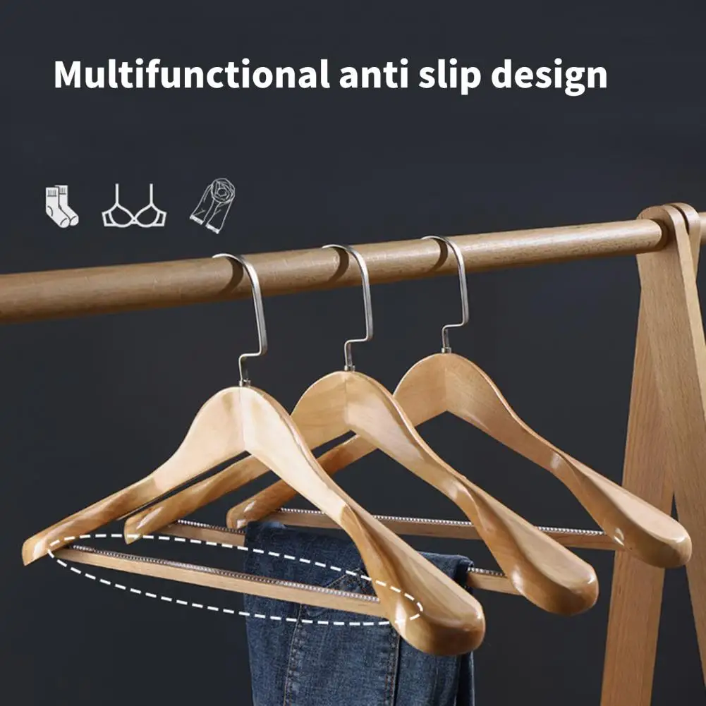 Coat Hanger Non-slip Rack Sturdy Non-slip Wide Shoulder Hangers Neat Wrinkle-free Clothes