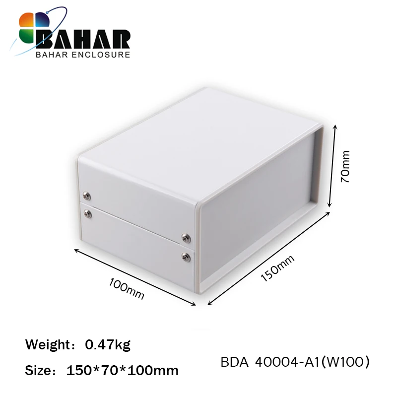 Efficient Bahar Enclosure Iron Desk Top Shell with flat Cover Model BDA 40004 Control Iron Metal Enclosure Power Supply  Box