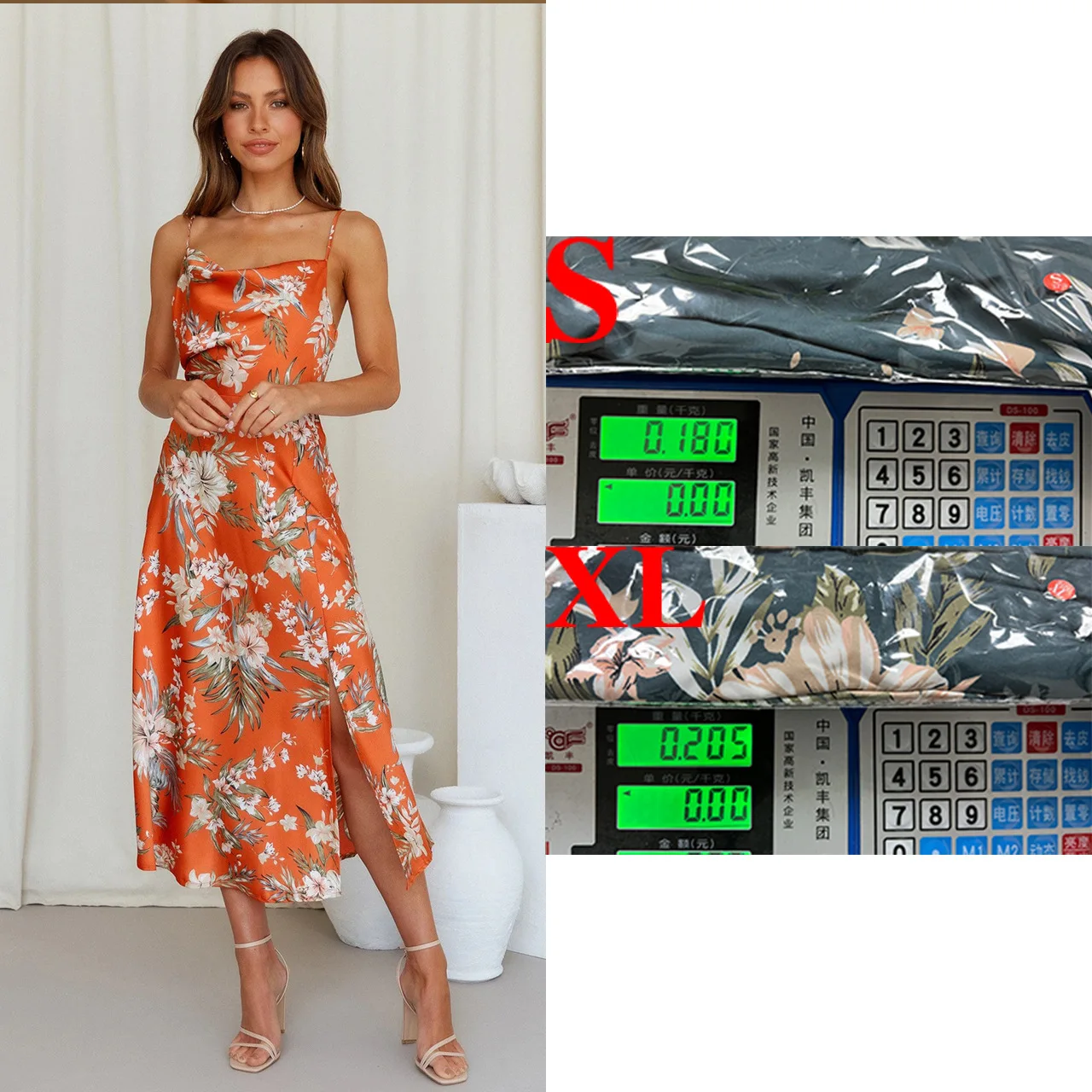 

New Digital Printed Fresh Sweet Camisole Mid Length Dress For Spring And Summer 2025 22022