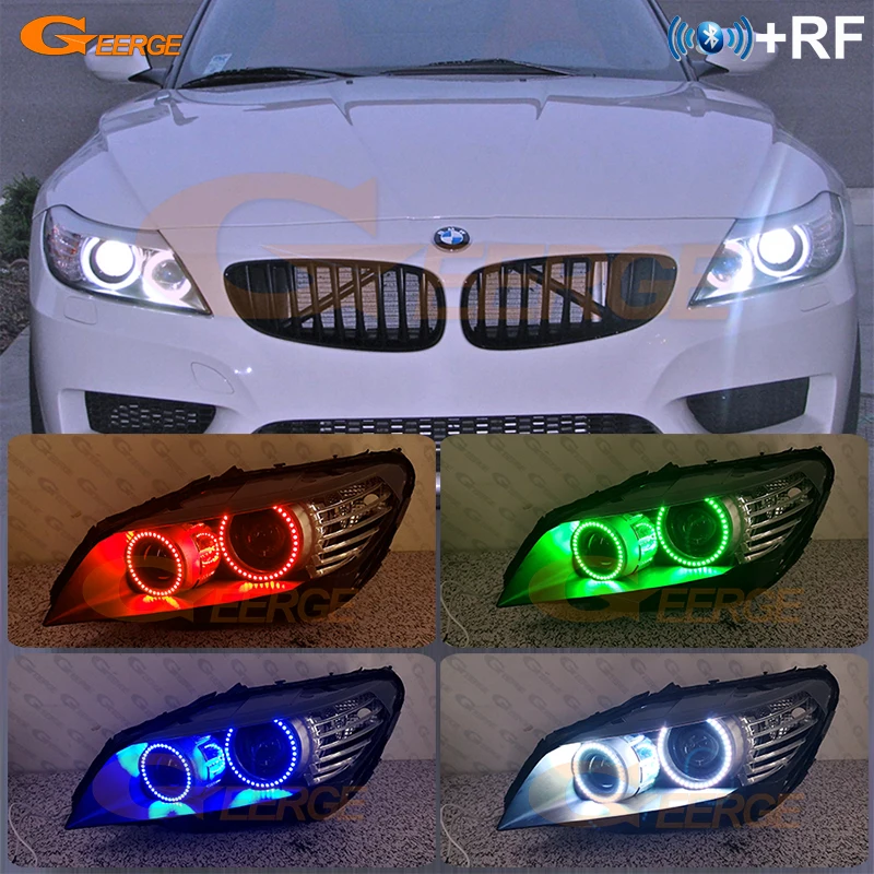 For BMW Z4 E89 2009 - 2016 RF Remote Bluetooth-Compatible APP Multi Color RGB Led Angel Eyes Kit Halo Rings