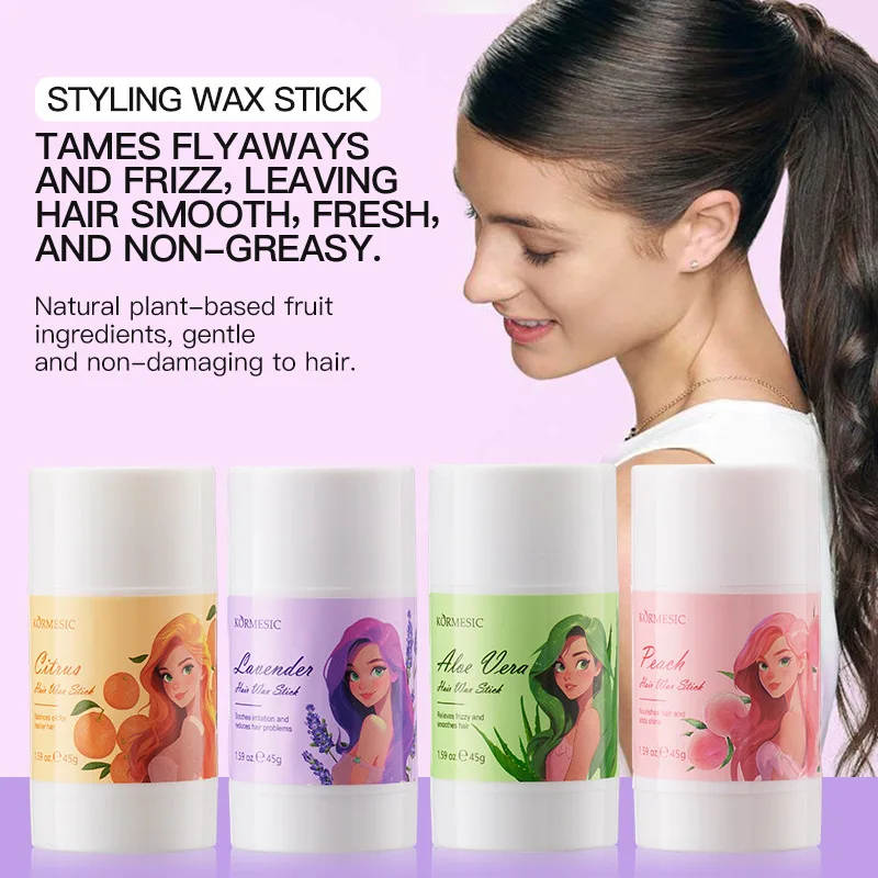 Professional Styling Fruit-Scented Hair Wax Stick Smoothing Pomade Broken Back Mud Messy Control Natural Wigs Hair Care