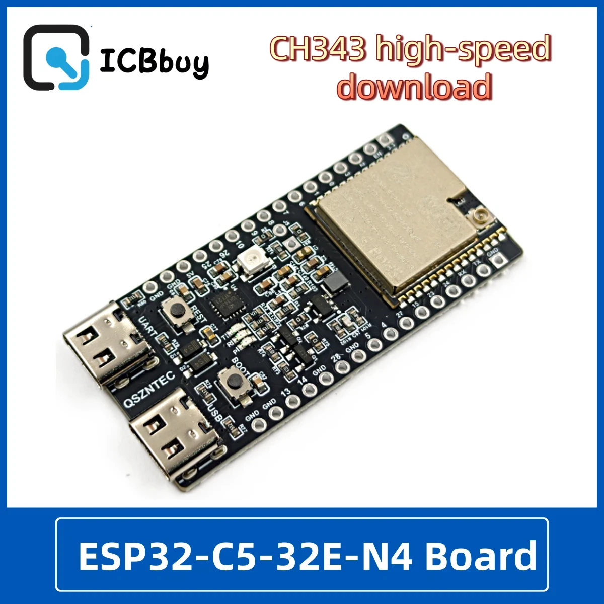 ESPC5-32E-N4 ESP32-C5 Development Board 2.4 & 5 GHz Dual-Band Wi-Fi 6