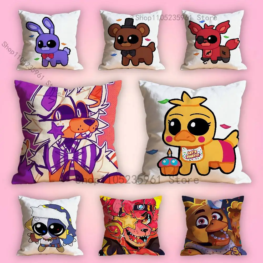 

W-FnafS Print Polyester Pillow Case for Valentine gift Home Sofa Cushion Cover Decoration Custom