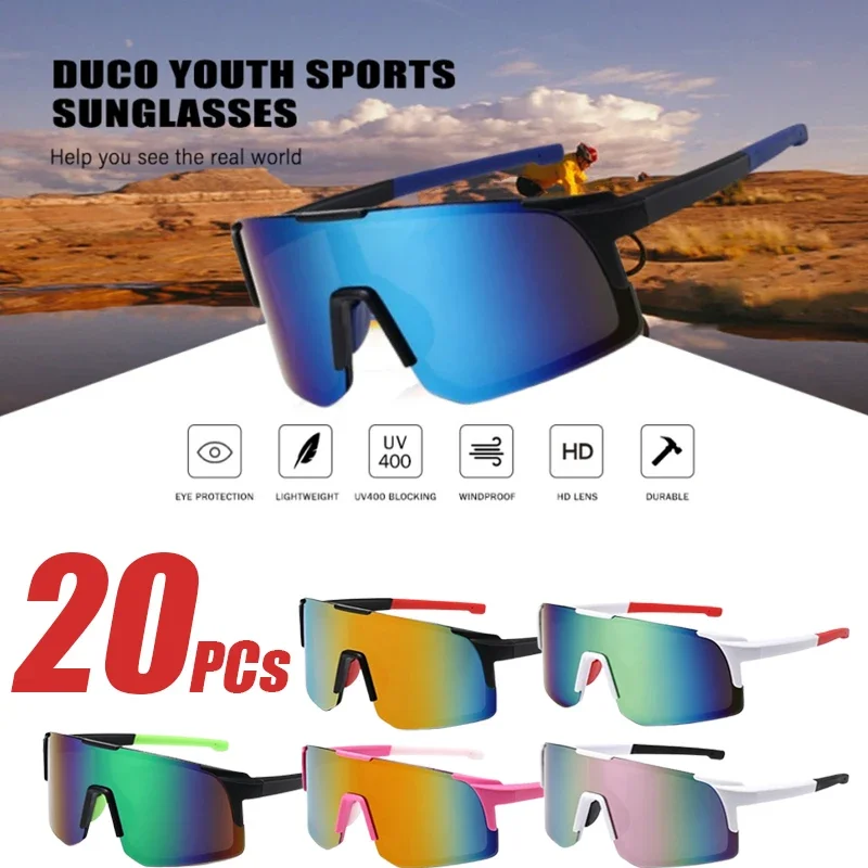 

5/20PCs Wholesale Cycling Sunglasses Bicycle Eyewear UV400 Sports MTB Outdoor Bike Goggles Sunglasses Equipment for Women Men
