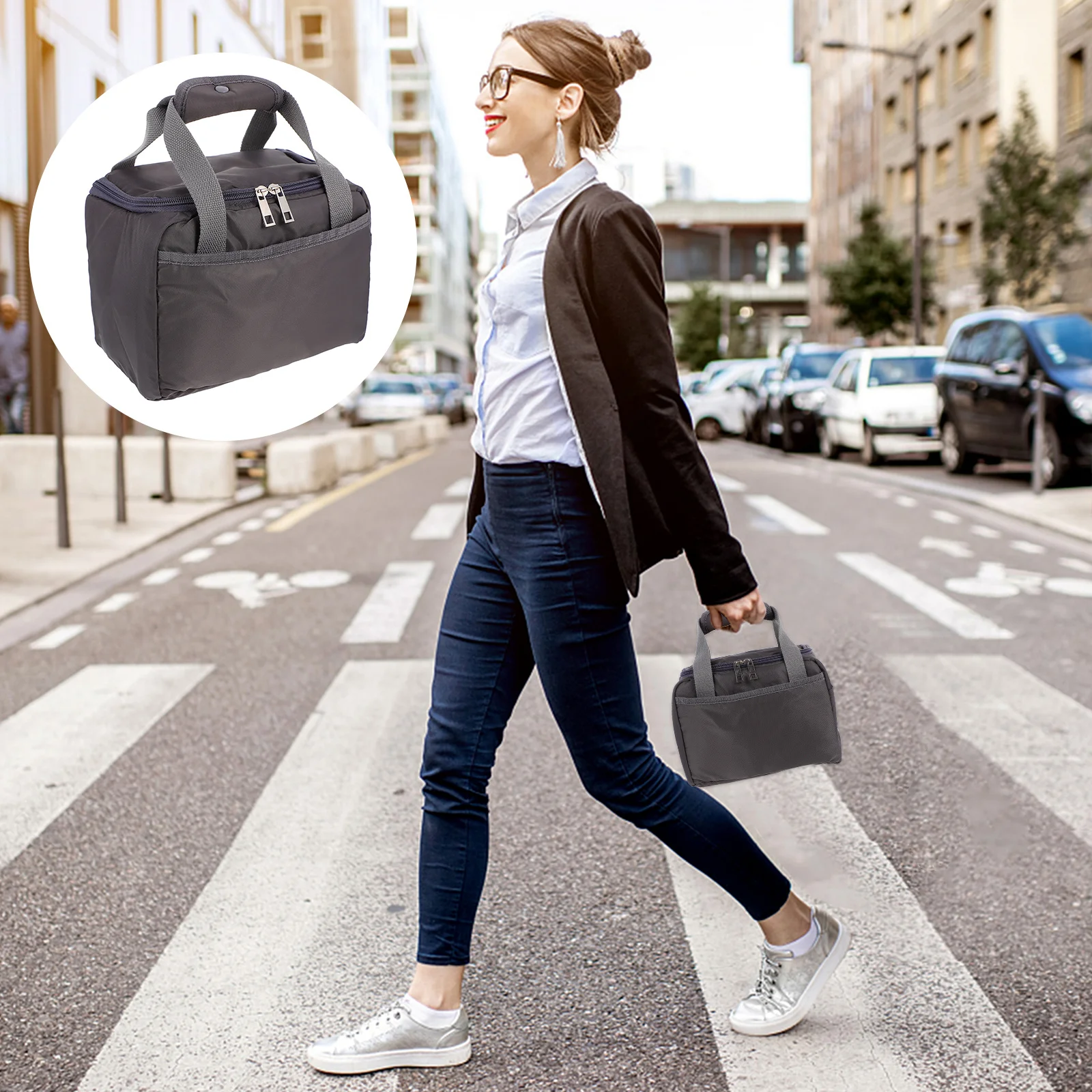 

1Pcs Portable Lunch Bag Aluminum Foil Insulated Bento Bag High Quality Handle for Work School Picnic Food Storage