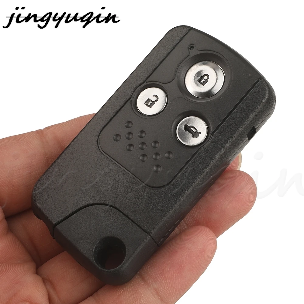 Jingyugin Remote Car Key Shell FOB For Honda CRV CR-V Fit Civic Odyssey Intelligent Accord Spirior Crosstour 2009-2016 2/3BTN