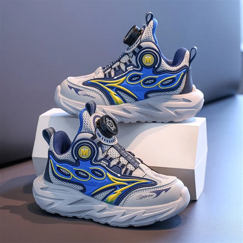

Autumn Kids Breathable Sport Sneaker Fashion Durable Rubber Sole Boys Sneakers Quick Release Buckle Easy Wear Childrens Boy Shoe