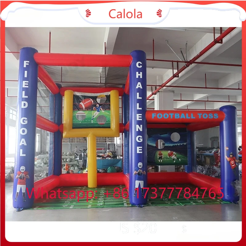 New Design Inflatable Field Goal Challenge Inflatable Rugby Football Toss Shooting Game