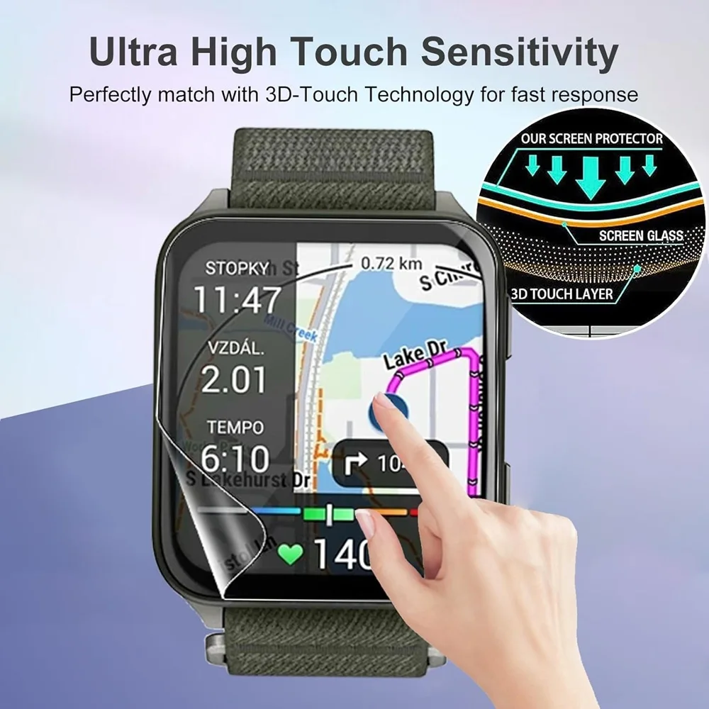 100 Buah Film Pelindung Hidrogel TPU Lembut untuk Jam Tangan Pintar Garmin Venu X1 Pelindung Layar Bening HD