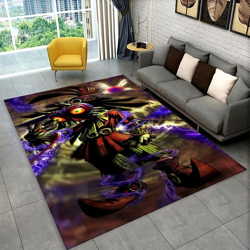 Classic Game Z-Zelda Cartoon Link Carpet Rug for Playroom Bedroom Living Room Sofa Home Decor,kid Area Rug Non-slip Floor Mat
