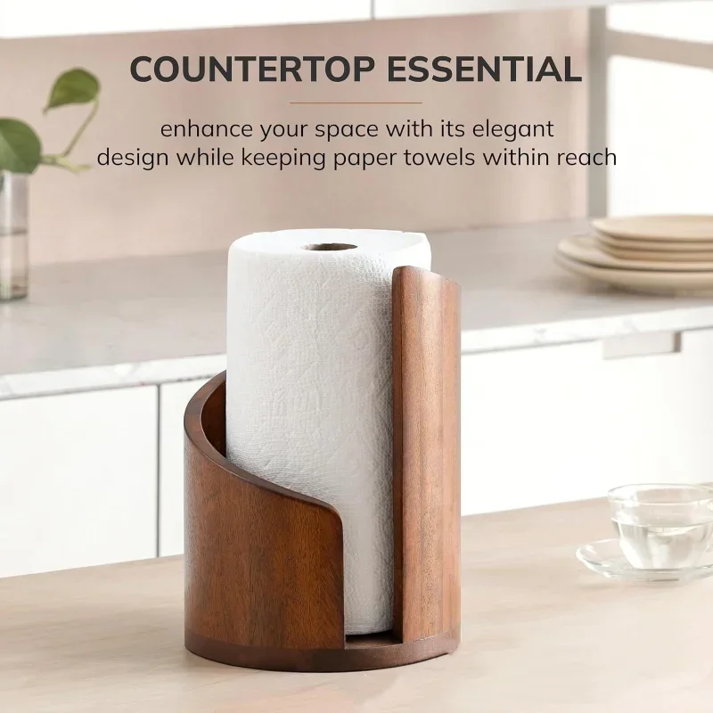 

Spiral Wave Wooden Tissue Holder A Modern Kitchen Countertop Organizer For Bathrooms And Kitchens Tissue Dispenser Station