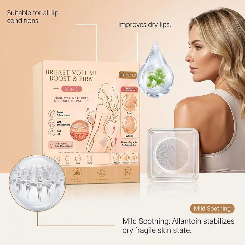 Nano Water Soluble Microneedle Patches Breast Firming Butt Lift Body Care Hydrolyzed Collagen Centella Targeted Application