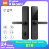 Xiaomi MiJia 스마트 도어 잠금 장치 E10 지문 잠금 장치 스마트 홈 도어 잠금 장치 WiFi NFC 디지털 전자 잠금 장치는 Mijia App과 함께 작동합니다. 2