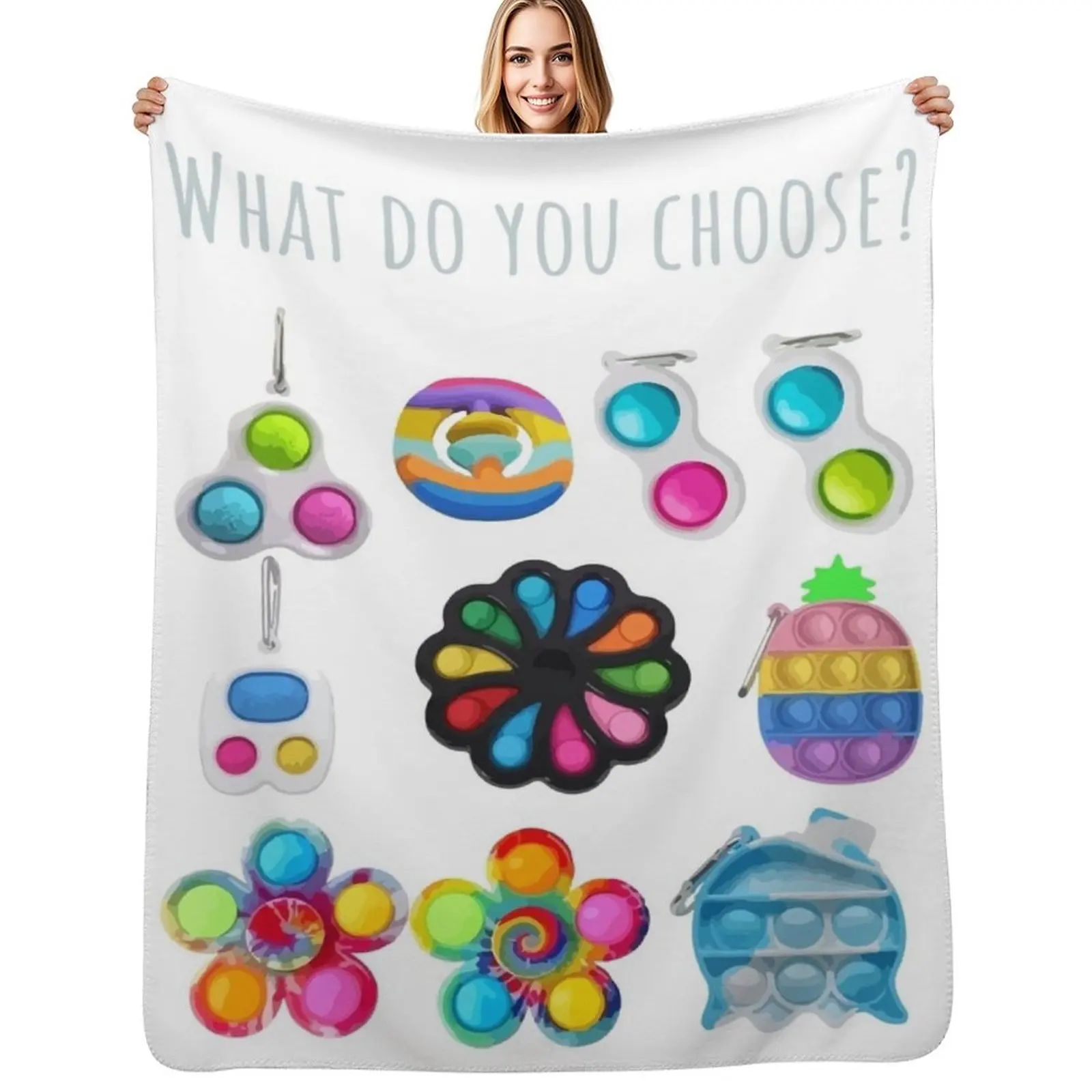 Your choice: Pop it, Simple Dimple or Snipers Throw Blanket Cozy Sofa Blanket for TV Watching Napping