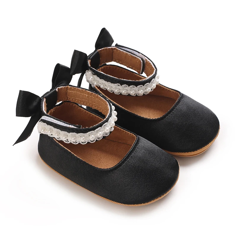 Mary Jane Flats für Kleinkinder, Mädchen, mit Schleife, rutschfeste, weiche Sohle, Prinzessinnen-Laufschuhe für Kleinkinder, Sneaker, Hochzeitskleid, Tanzschuhe – Detail 9