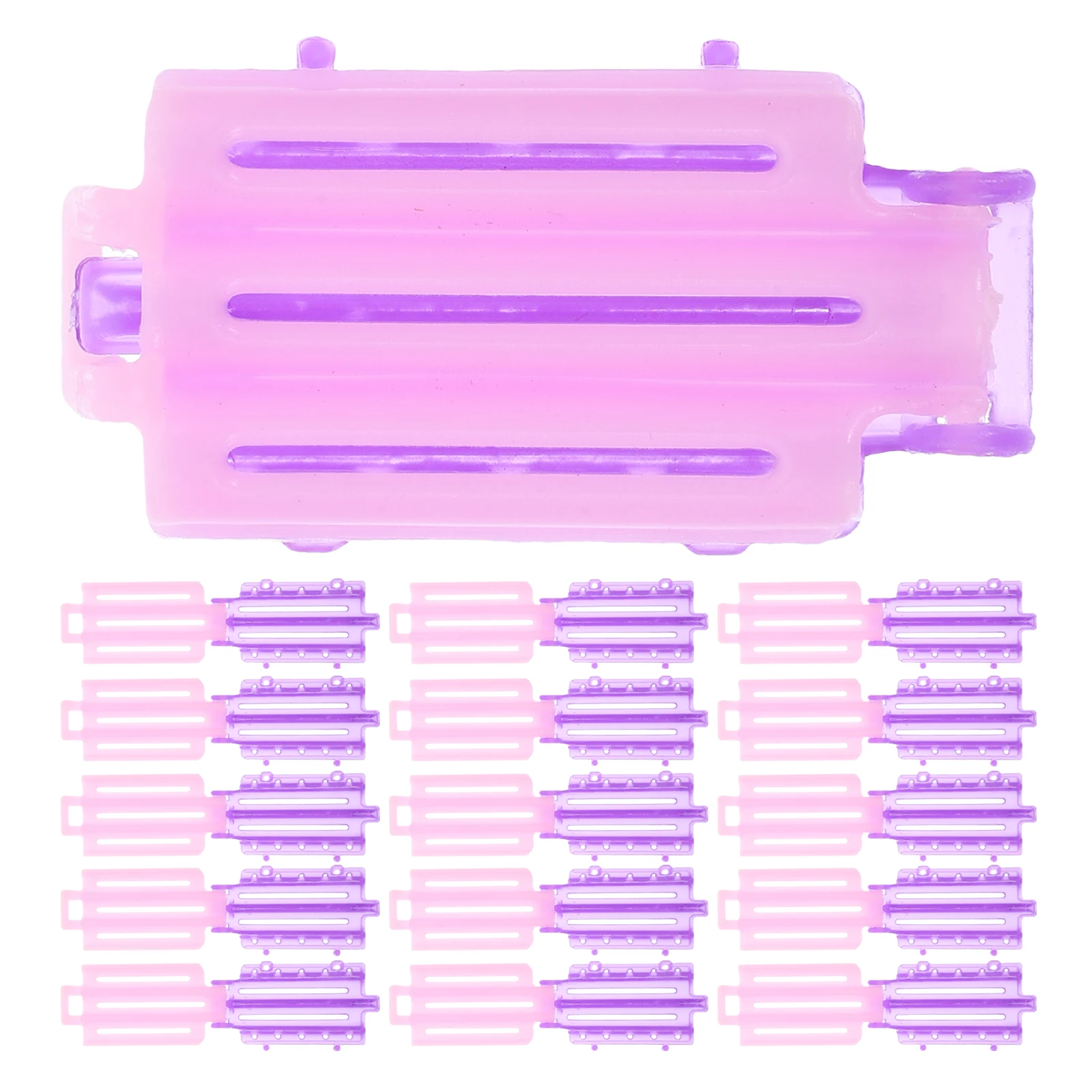 

45pcs Curler Stick Perm Clip Styling Curler For Women Salon Home Use Resin Easy Carry No Damage Beautiful Curls Fast Heatless