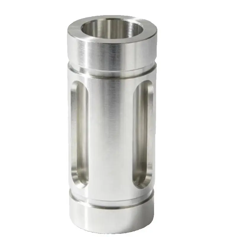 Custom CNC Machining Spacer Aluminum Slotted Shaft Precision Turning Hollow Shaft Sleeve for Automation Machinery