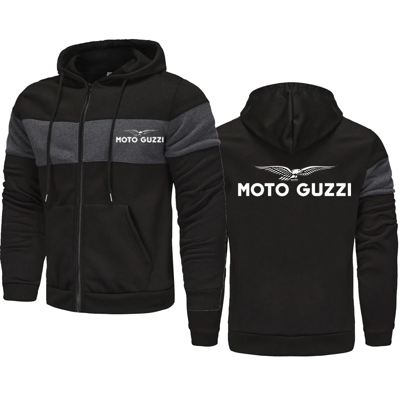 New Autumn/Winter Men's Zipper Hoodie New Autumn/Winter MOTO GUZZI Printed Men's Zipper Hoodie Men's Wear