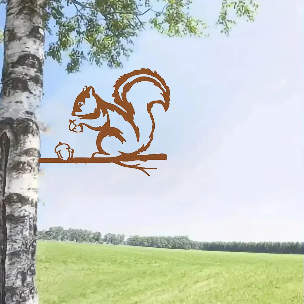 Unique Metal Squirrel Decor – Distinctive with Design. Unusual Rustic Home Ornament. Charming for Special Events