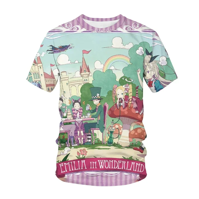 New Anime Re:zero 3D Printed T-Shirt Men Women Cosplay Short Sleeve Cute Fashion Kawaii T-Shirt Harajuku Clothes