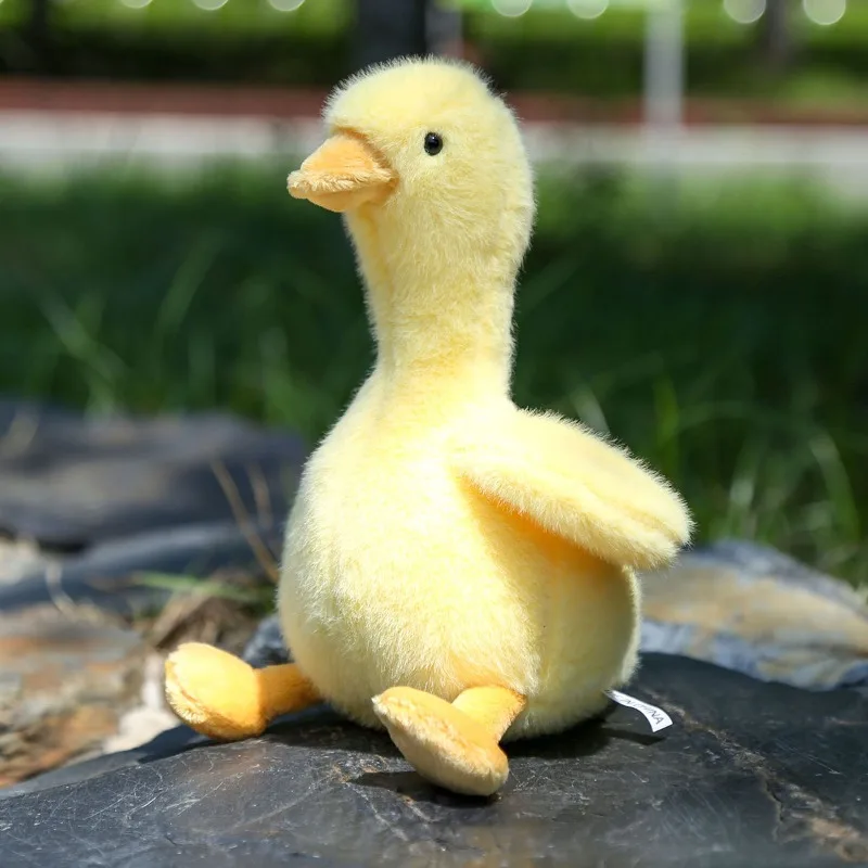 25 cm gebratene gelbe Ente Plüschtier, niedliche weiche Ente, Plüschpuppe, Rucksack-Anhänger, Tasche, Schlüsselanhänger für Kindergeburtstagsgeschenke