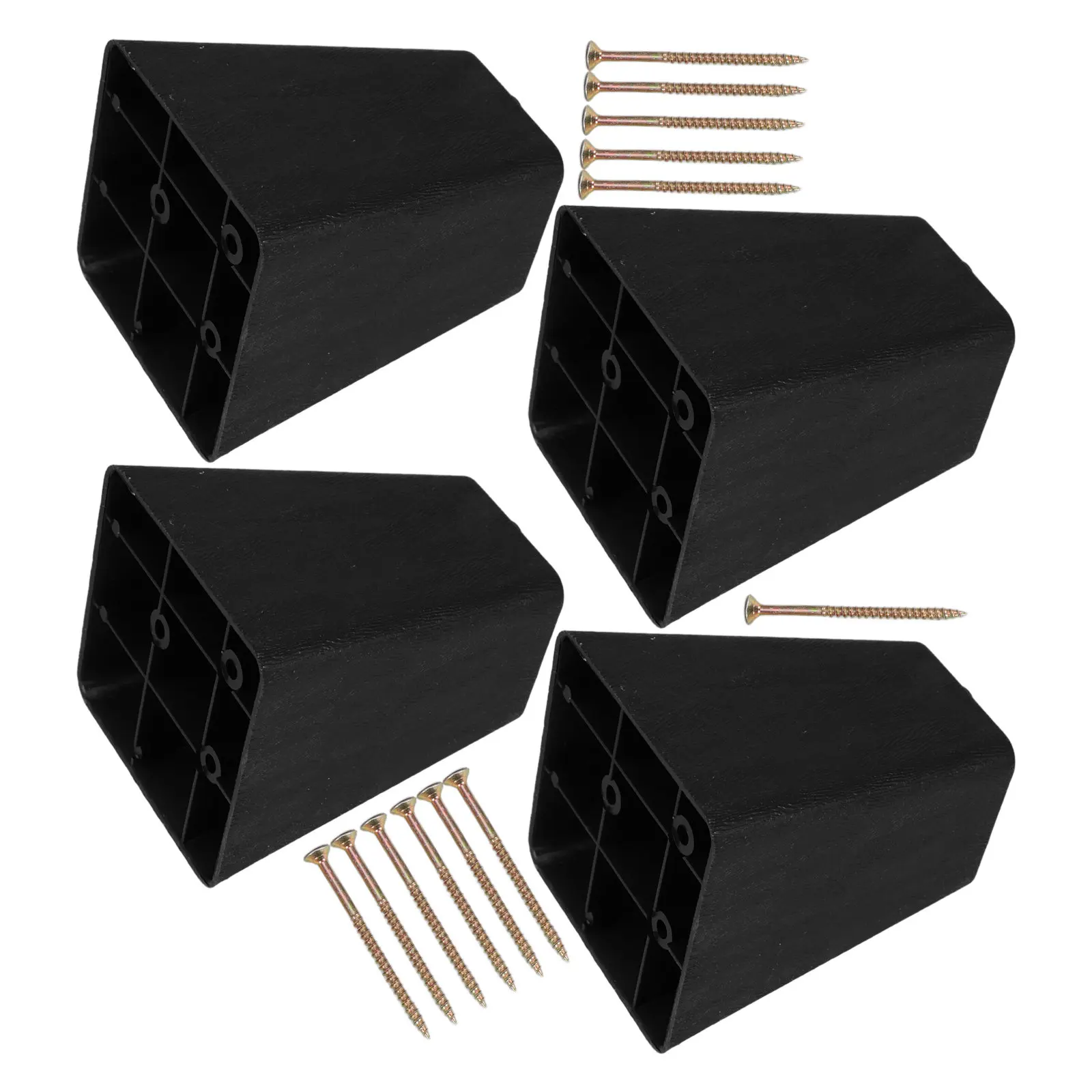 

4Pcs Replacement Sofa Legs Plastic 9.3cm Tall Risers for Couch Furniture Chair Bed Stable Support Floor Protector Living Room