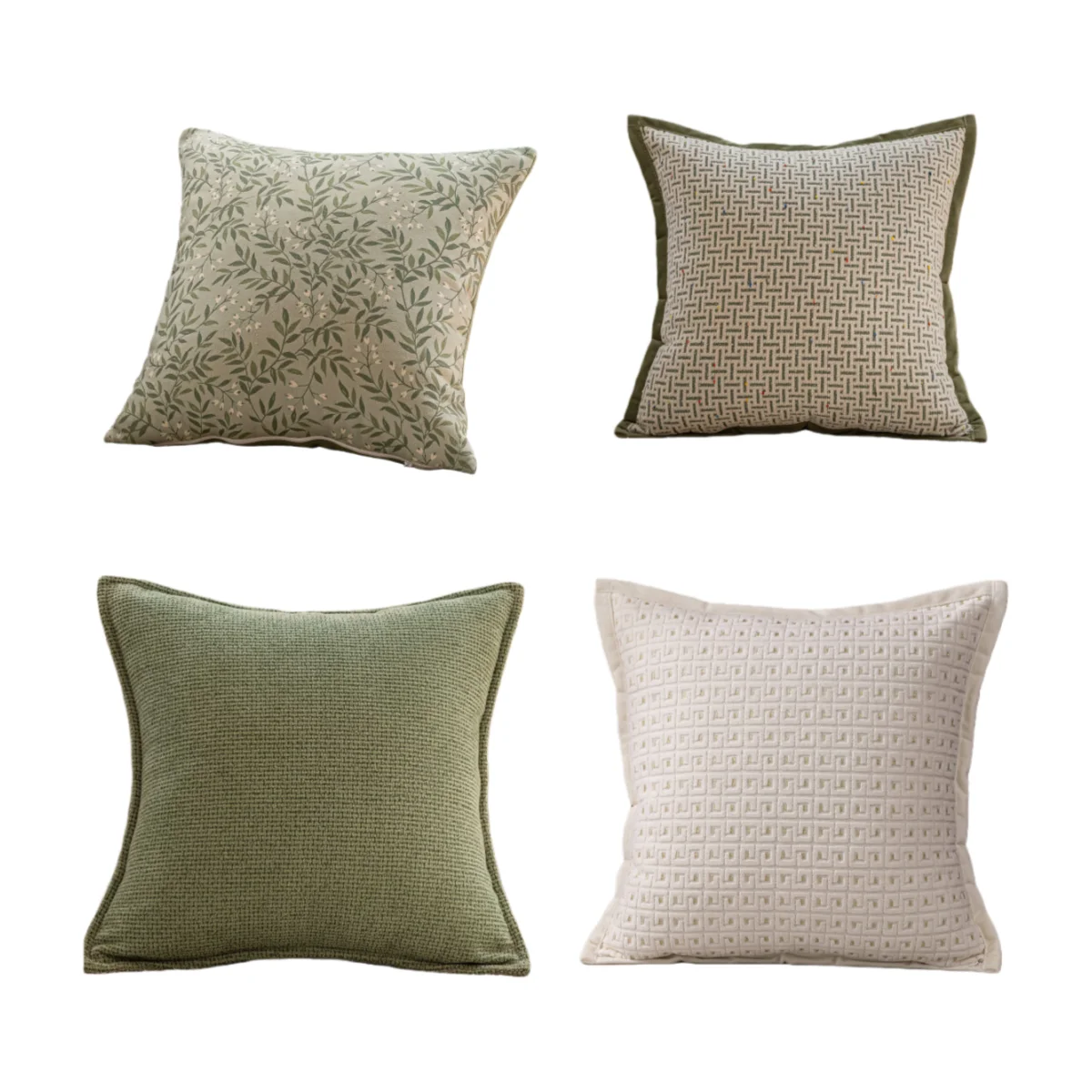 Green Plant Series Sofa Pillow Case Decorative Cushion Cover Sofa Decor 45x45cm