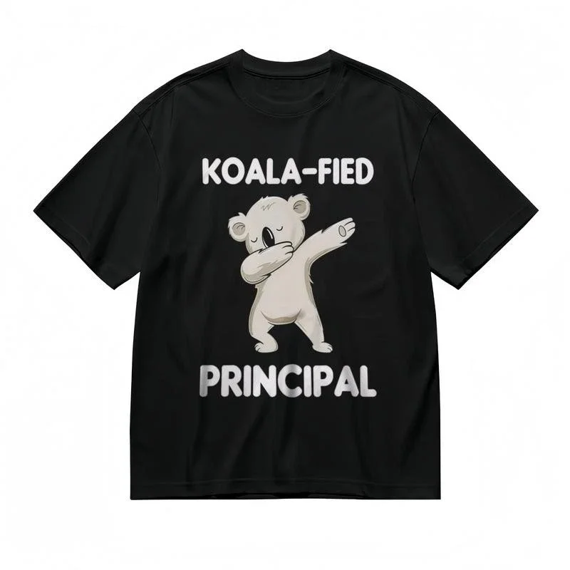 

Koala Principal Graphic Printing Summer Luxury Brand Cotton Men's and Women's T-Shirts Short Sleeves Street Fashion Trend
