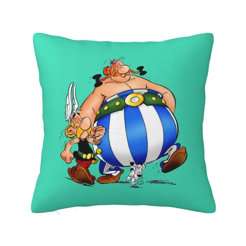 Custom Anime Fashion Asterix Obelix Idefix Luxury Throw Pillow Covers Chair Cushion