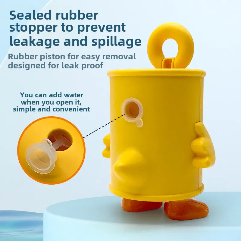 Pistolet de poupée canard en conserve à pulvérisation d'eau, jouet ornement de combat de plage, mini pistolet pour enfants