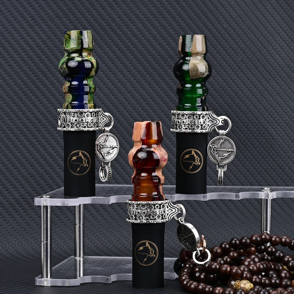 

Reusable Hookah Mouth Tips Silicon Resin Chicha Narguile Water Pipe Shisha Mouth Tips Silicon Wooden Chicha Narguile