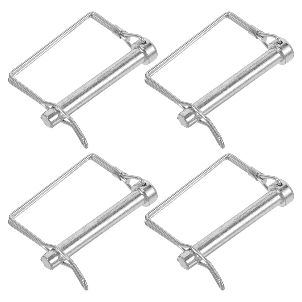 4 Pcs Carbon Steel Safety Pins Trailer Hitch Coupler Locking Pin Clip Parts Accessories Durable hitch pin lock trailer safety