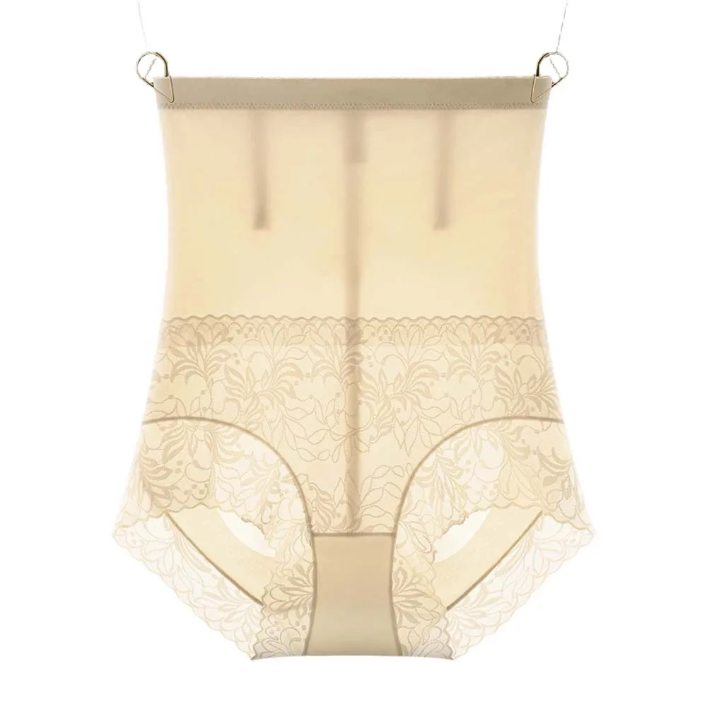 Lace Shapewear Panties Women Large Size Mulberry Silk Crotch Postpartum Body Shapers Tummy Control Underwear Belly Contracting
