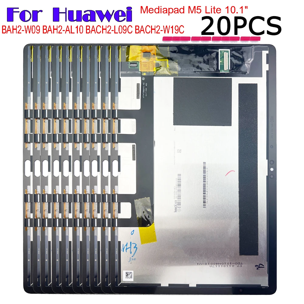 

20PCS For Huawei MediaPad M5 Lite BAH2-W09 BAH2-AL10 BACH2-L09C 10.1 " LCD Display Touch Screen Digitizer Glass Assembly Repair