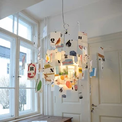 Sandyha Französisch Kunst Kronleuchter Glanz führte einfache kreative Designer DIY Album Karte Esszimmer Wohnzimmer Schlafzimmer Hängelampen