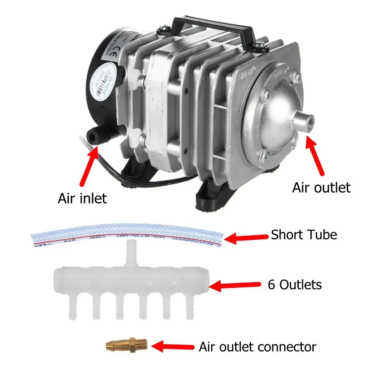 220V 45W 70L/min Air Compressor Pump Electromagnetic Oxygen Aquarium Fish Pond Compressor Hydroponic  Air Aerator ACO-318  Pump