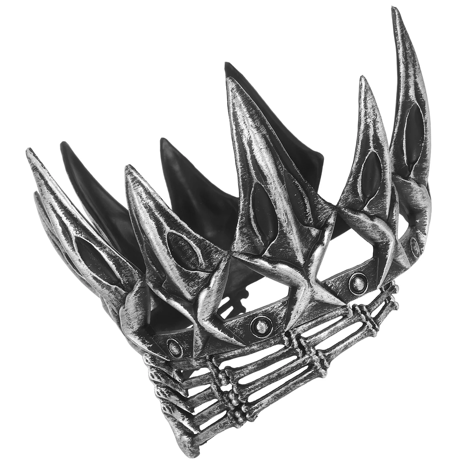 Gothic Cosplay Crown Party Headpiece Decorative Vintage Costume Crown for Men Women Cosplay Party Accessory Costume Prop