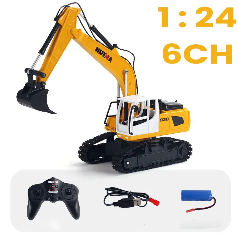 Huina 1516/1517 Rc Excavator 1/24 2.4G 6Ch Remote Control Cars Trucks Simulation Engineering Vehicle Rc Tractor Children's Toys