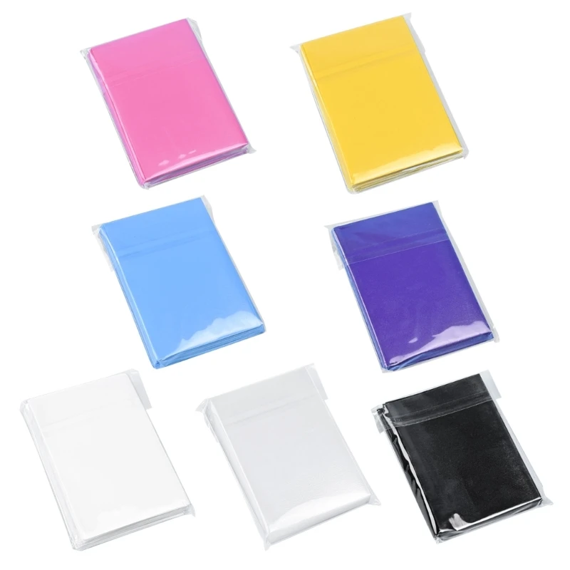 yunyun 50Pcs Transparent Cards Collection Holders Tarot Card PVC Trading Card Sleeves